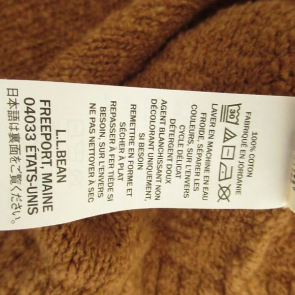LL Bean Sweater M Medium Mustard Brown Pullover Long Sleeve - Picture 7 of 7